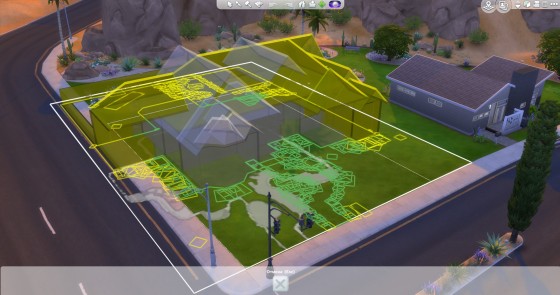 помещение большого участка из галереи на маленький симс 4