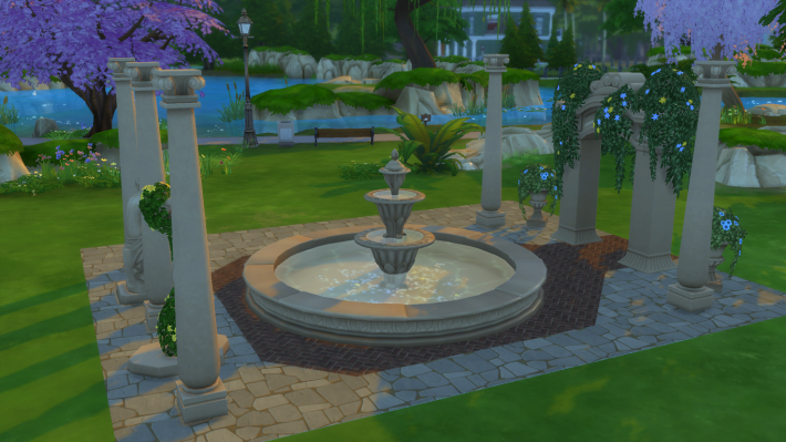 the sims 4 романтический сад стилизованный дворик 5