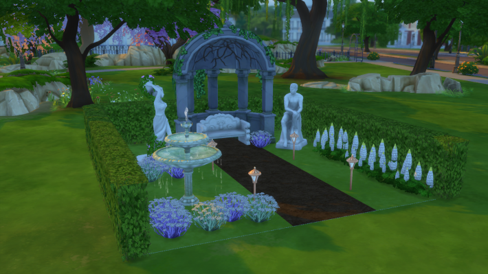 the sims 4 романтический сад стилизованный дворик 4