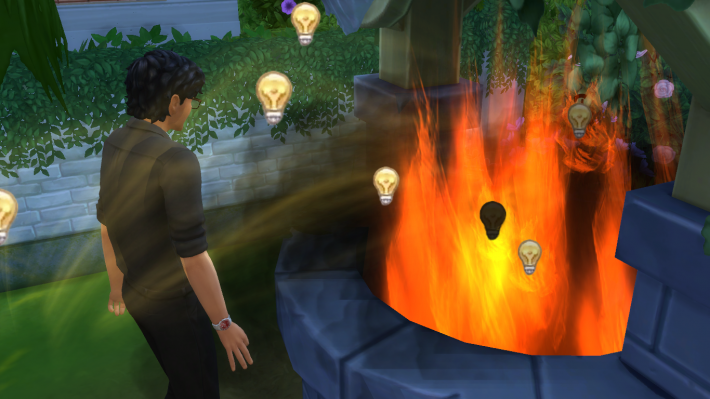 the sims 4 романтический сад смерть от колодца желаний