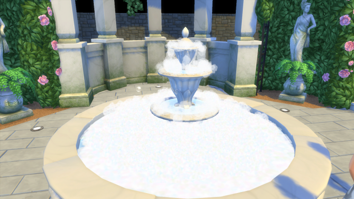 the sims 4 романтический сад мыльный фонтан