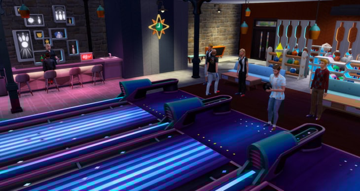 Боулинг-клуб внутри