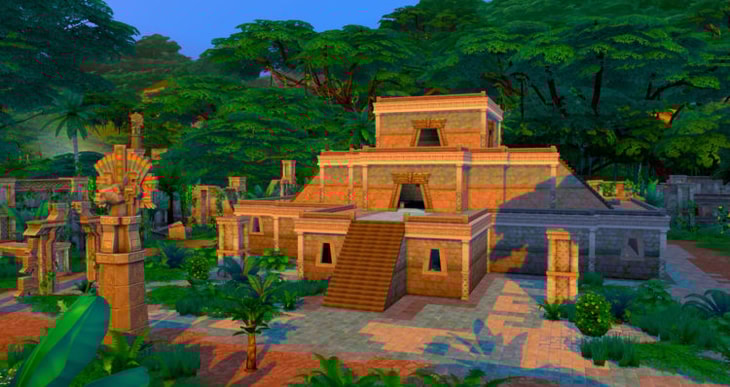 храм в симс-4 приключения в джунглях
