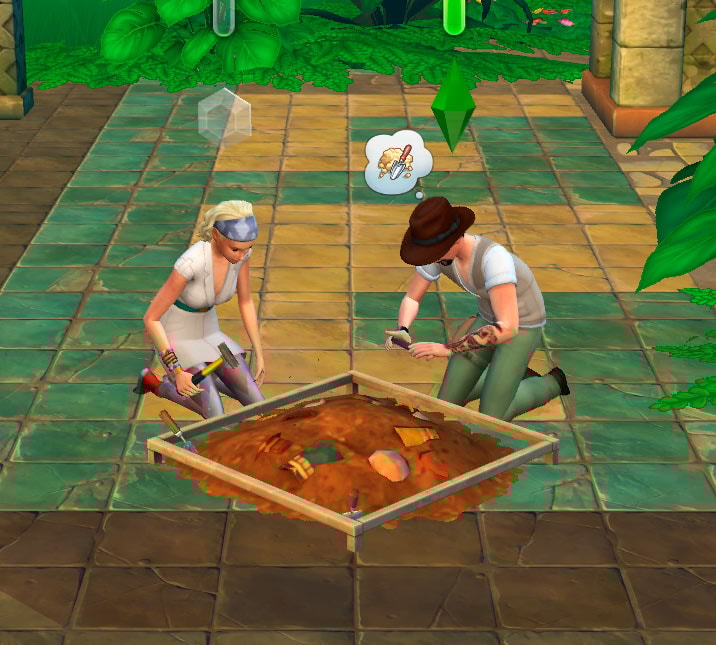 раскопки с другими персонажами