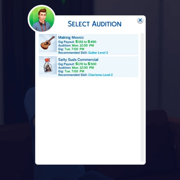 выбор прослушивания