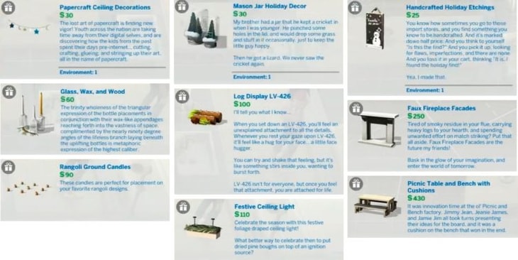 набор праздничный объекты