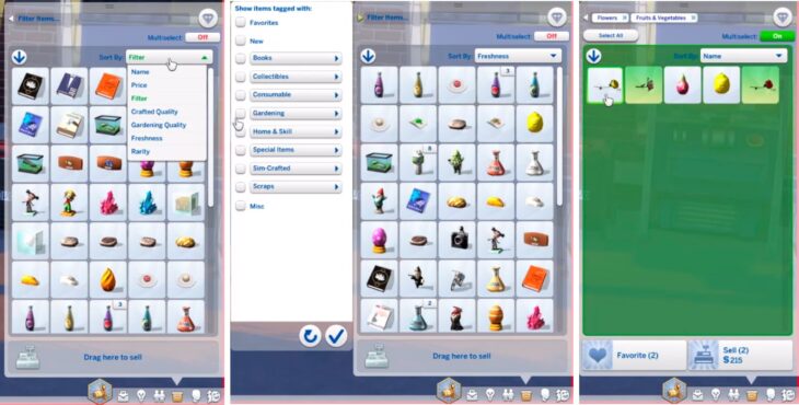 новый интерфейс переработанного багажа