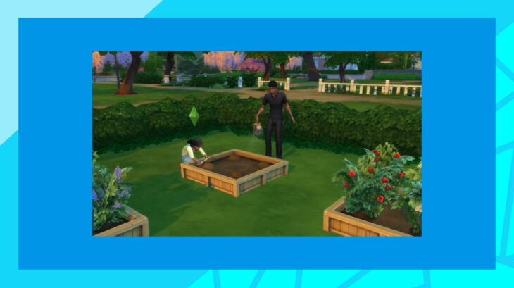 ребенок занимается садоводством скриншот стрима симс 4