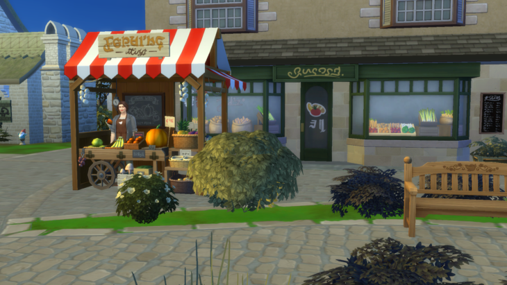 симс 4 загородная жизнь - продуктовый ларёк на финчвикской площади