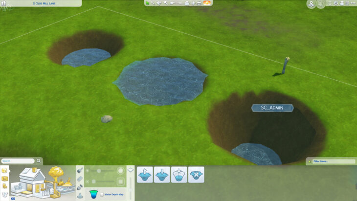 различный уровень воды