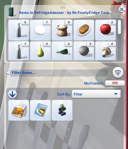 симс 4 продукты в холодильнике