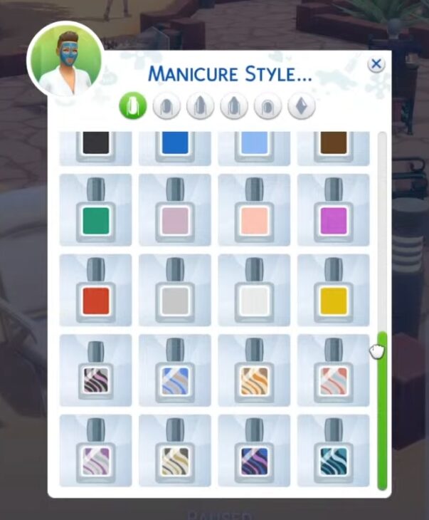 the sims 4 день спа выбор дизайна и стиля ногтей