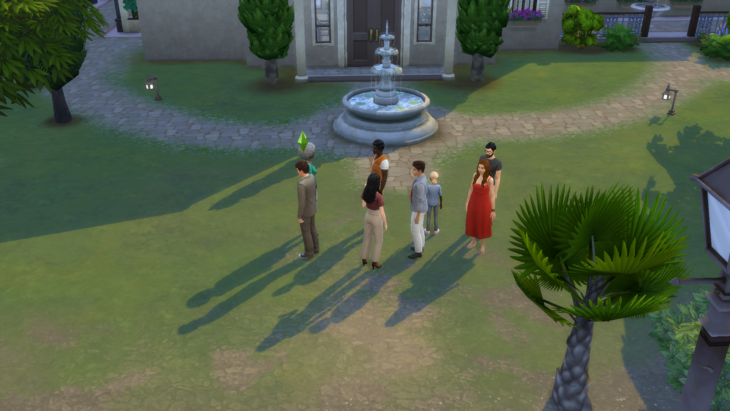 участники свадьбы на участке