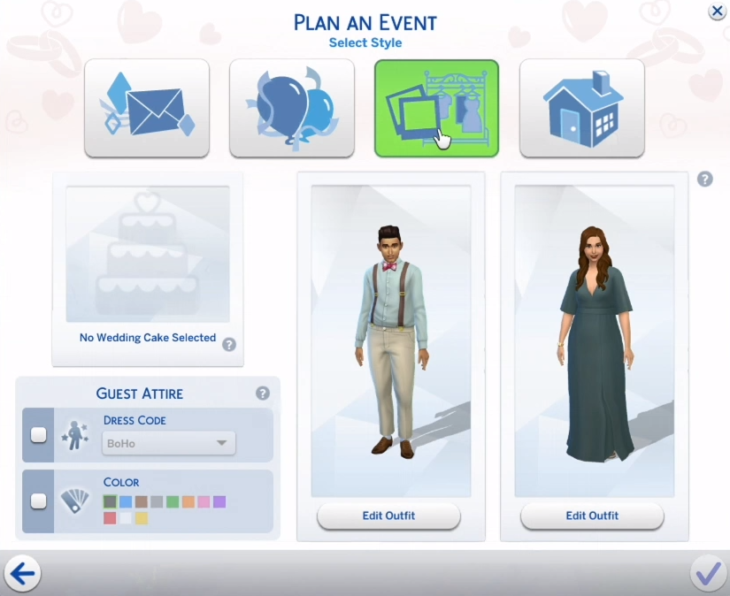 планирование свадьбы с выбором торта и дресс-кода