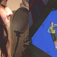 Процесс записи саундтрека к игровому набору The Sims 4 «В поход!»